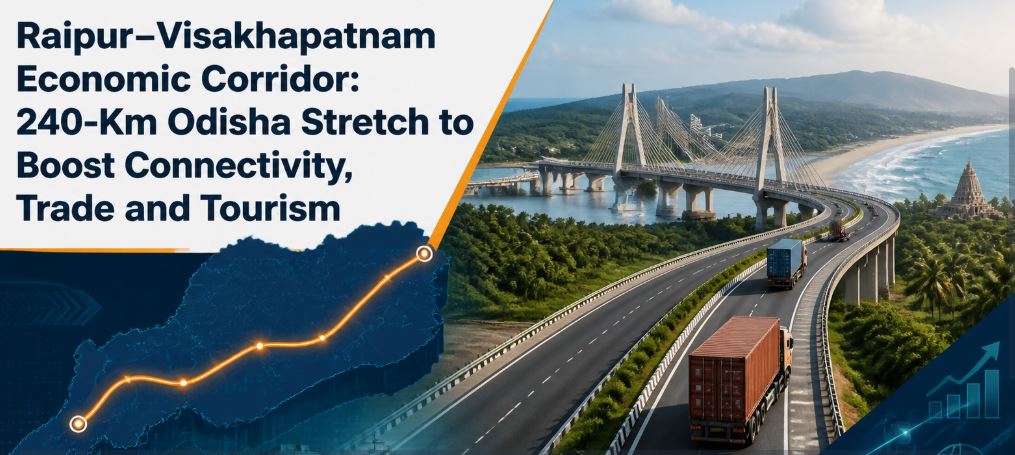 Raipur–Visakhapatnam Economic Corridor: 240-Km Odisha Stretch to Boost Connectivity, Trade and Tourism
