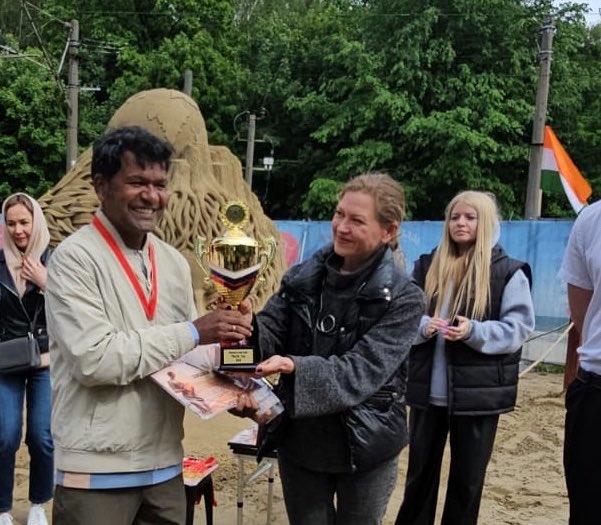 Indian Sand Artist Wins Russian Grand Sand Master Cup 2026 for Climate Change-Themed Sculpture